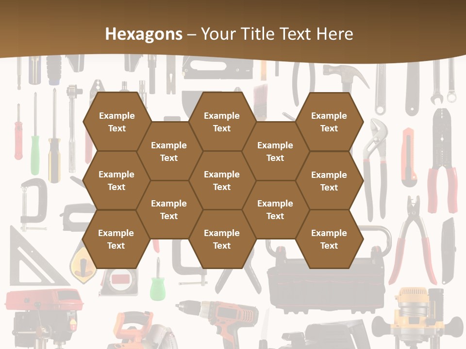 Spade Bit Collage Adjustable Wrench PowerPoint Template