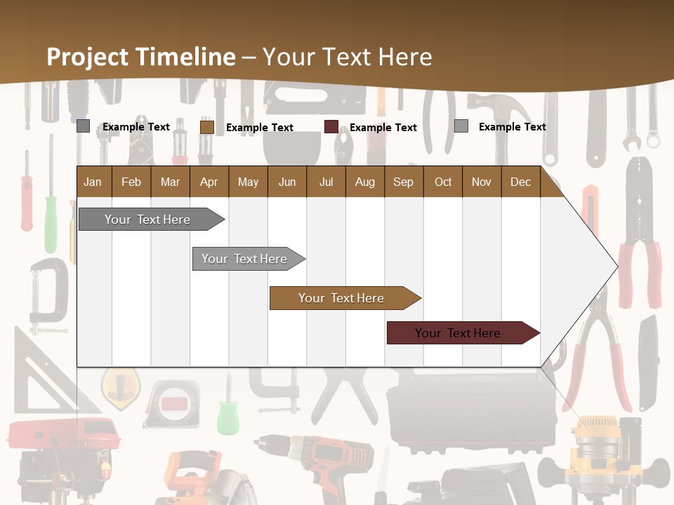 Spade Bit Collage Adjustable Wrench PowerPoint Template