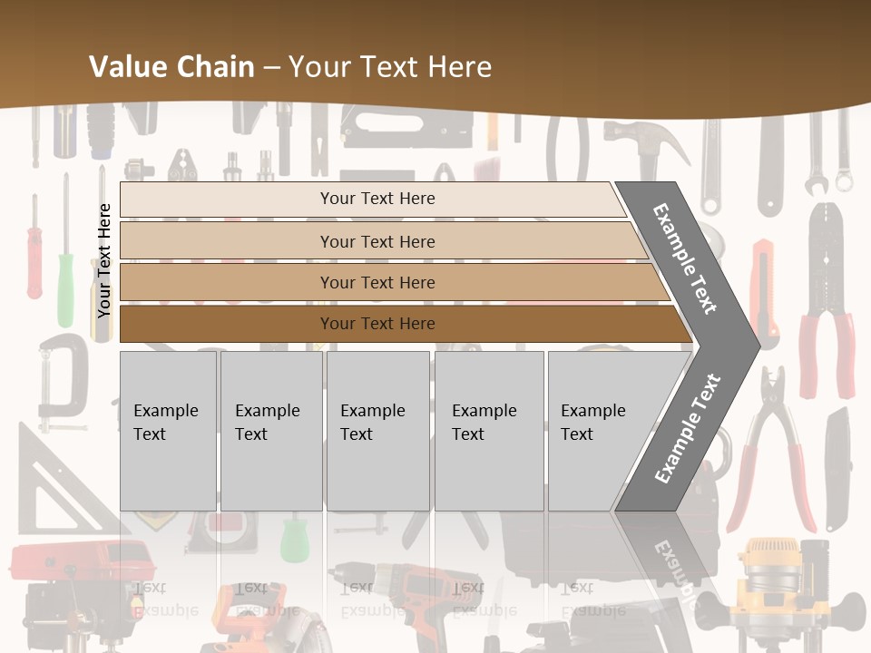 Spade Bit Collage Adjustable Wrench PowerPoint Template