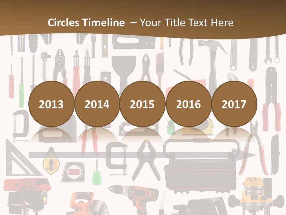 Spade Bit Collage Adjustable Wrench PowerPoint Template