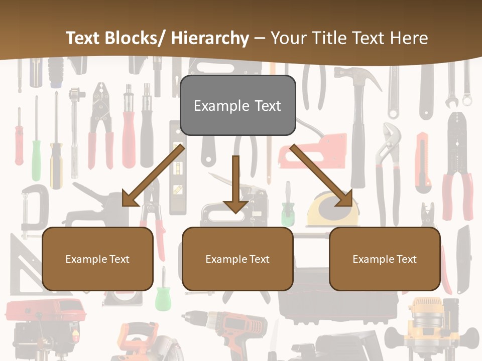 Spade Bit Collage Adjustable Wrench PowerPoint Template