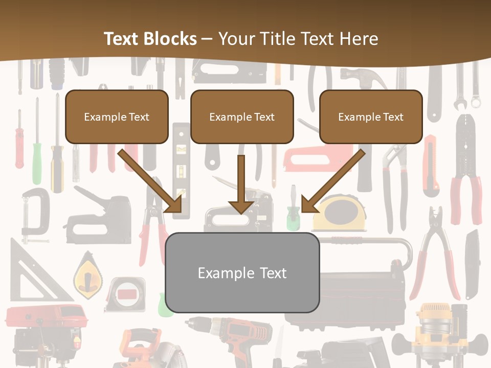 Spade Bit Collage Adjustable Wrench PowerPoint Template