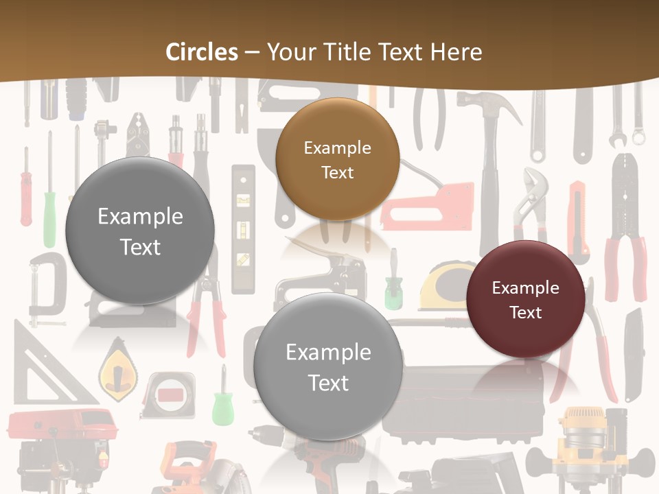 Spade Bit Collage Adjustable Wrench PowerPoint Template