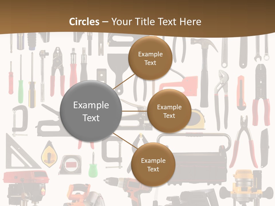 Spade Bit Collage Adjustable Wrench PowerPoint Template
