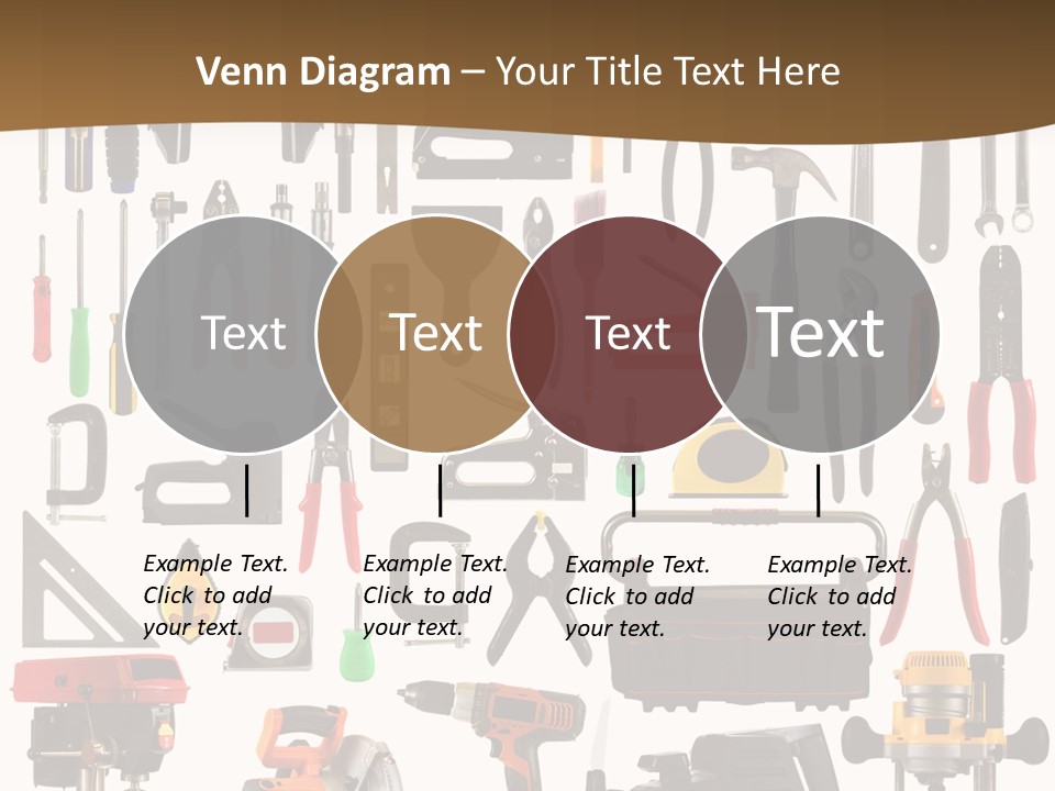 Spade Bit Collage Adjustable Wrench PowerPoint Template