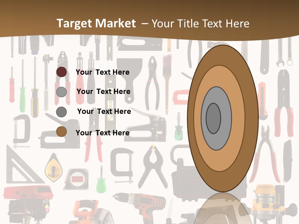 Spade Bit Collage Adjustable Wrench PowerPoint Template