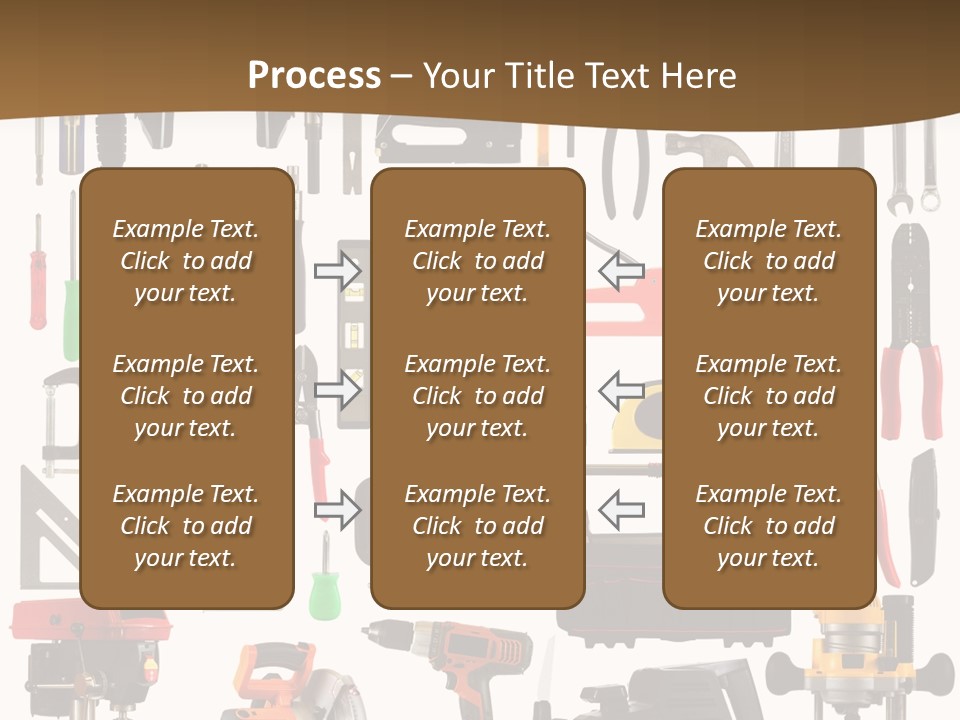 Spade Bit Collage Adjustable Wrench PowerPoint Template