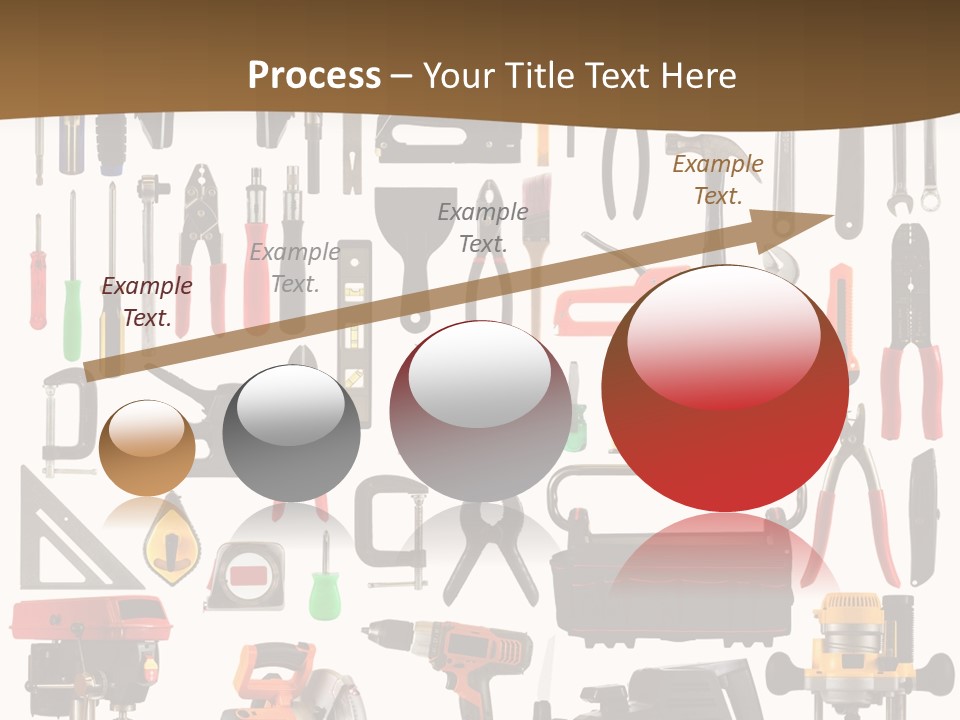 Spade Bit Collage Adjustable Wrench PowerPoint Template