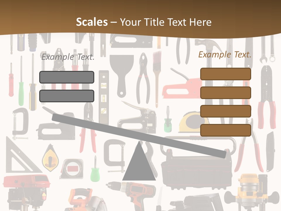 Spade Bit Collage Adjustable Wrench PowerPoint Template