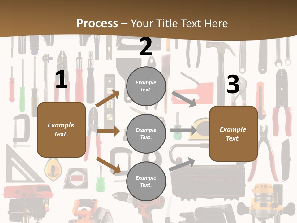 Spade Bit Collage Adjustable Wrench PowerPoint Template