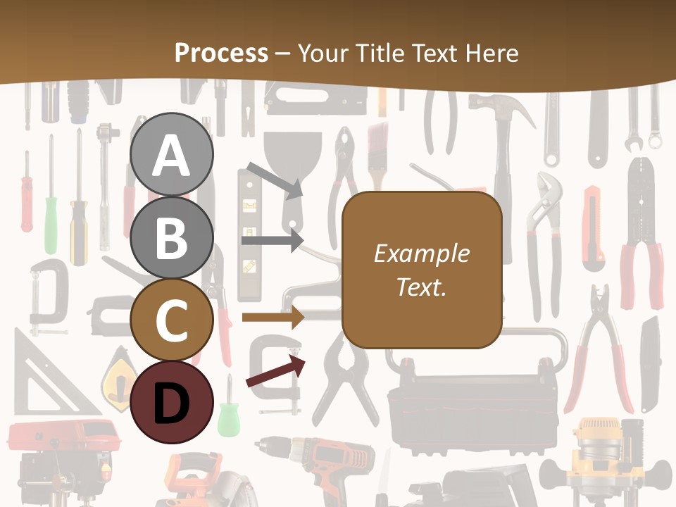 Spade Bit Collage Adjustable Wrench PowerPoint Template