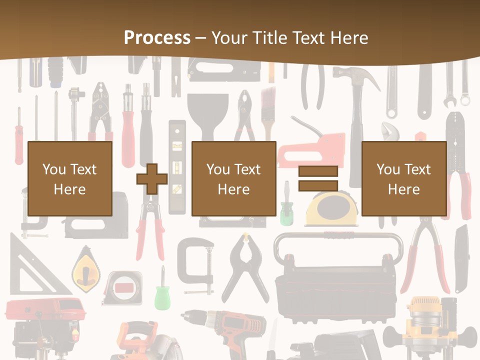 Spade Bit Collage Adjustable Wrench PowerPoint Template