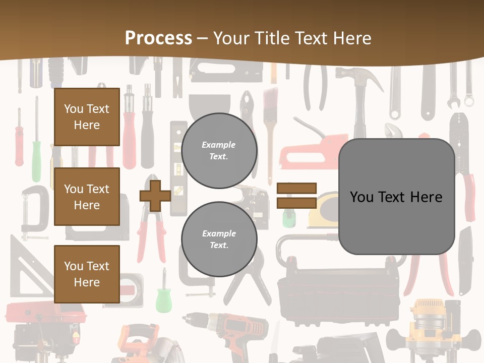 Spade Bit Collage Adjustable Wrench PowerPoint Template