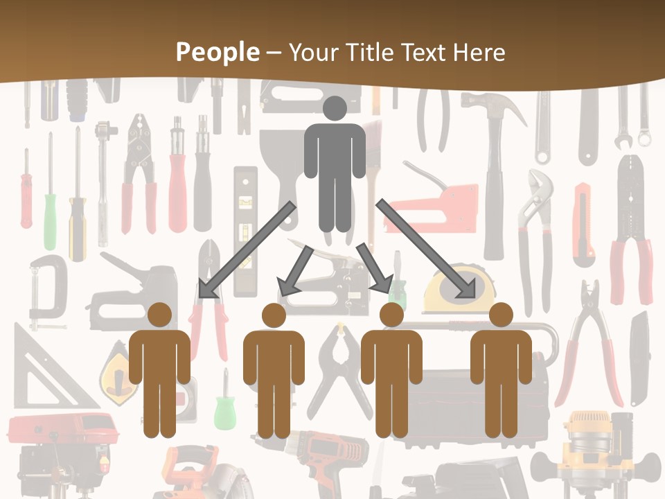 Spade Bit Collage Adjustable Wrench PowerPoint Template