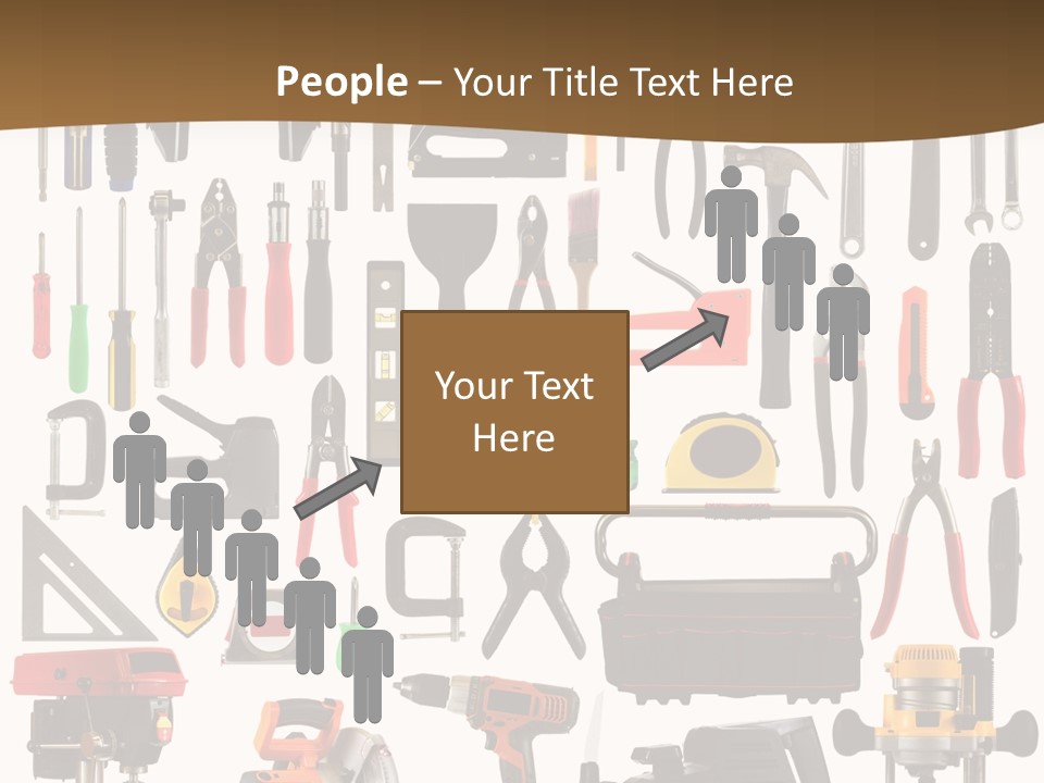 Spade Bit Collage Adjustable Wrench PowerPoint Template