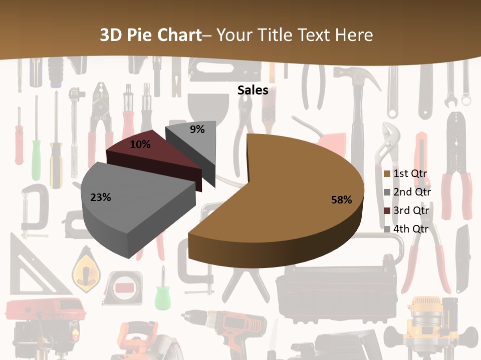 Spade Bit Collage Adjustable Wrench PowerPoint Template