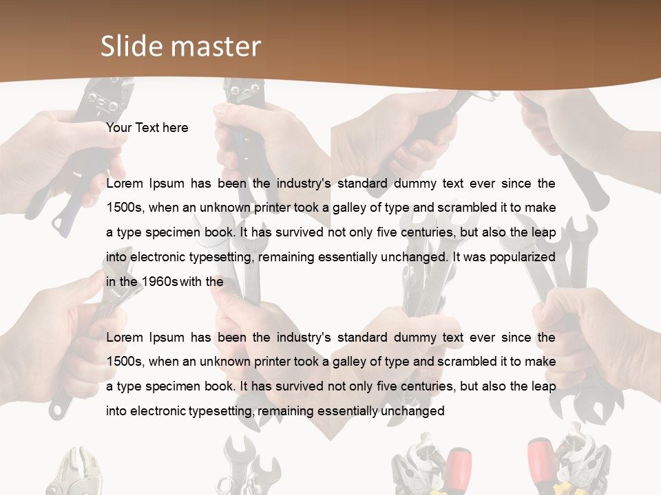 Klucze Opony Karoseria PowerPoint Template