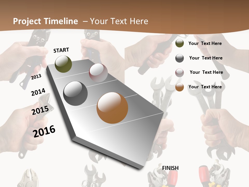 Klucze Opony Karoseria PowerPoint Template