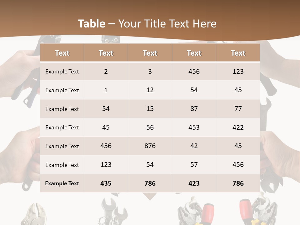 Klucze Opony Karoseria PowerPoint Template