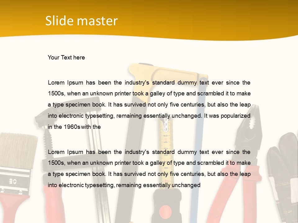 Rollmeter Satz Haus PowerPoint Template