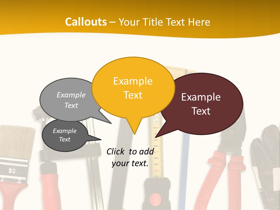 Rollmeter Satz Haus PowerPoint Template