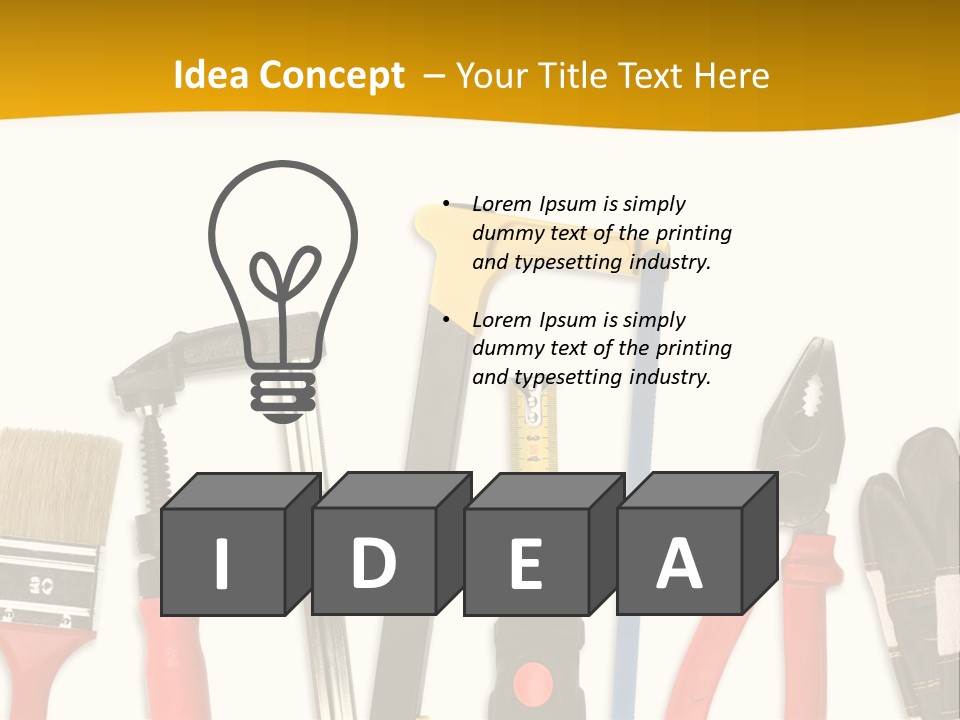 Rollmeter Satz Haus PowerPoint Template