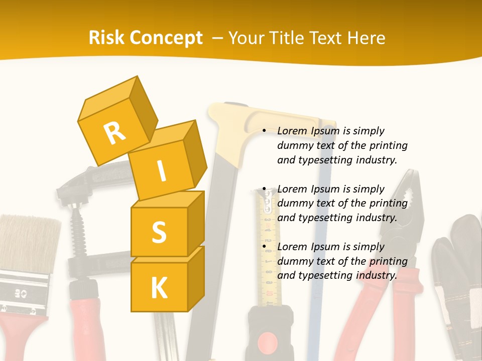 Rollmeter Satz Haus PowerPoint Template