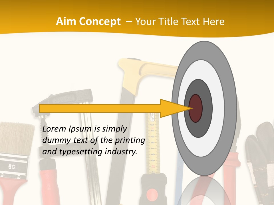 Rollmeter Satz Haus PowerPoint Template