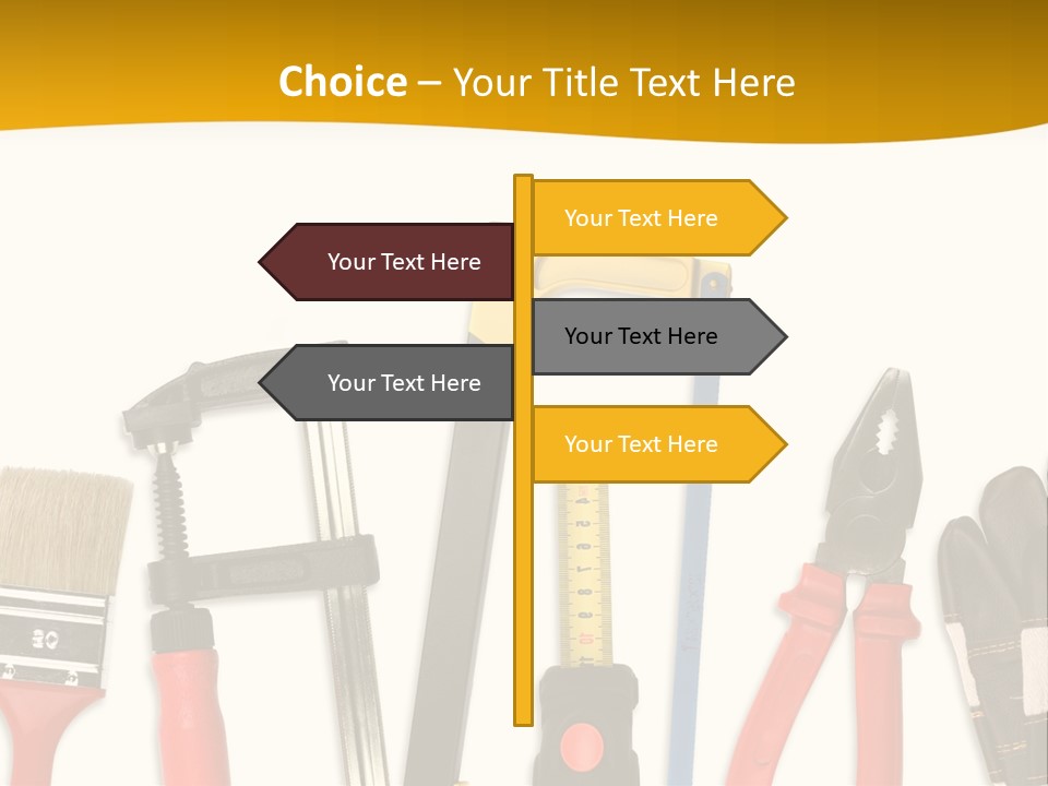 Rollmeter Satz Haus PowerPoint Template