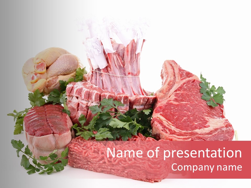 Butchery Fresh Gastronomy PowerPoint Template
