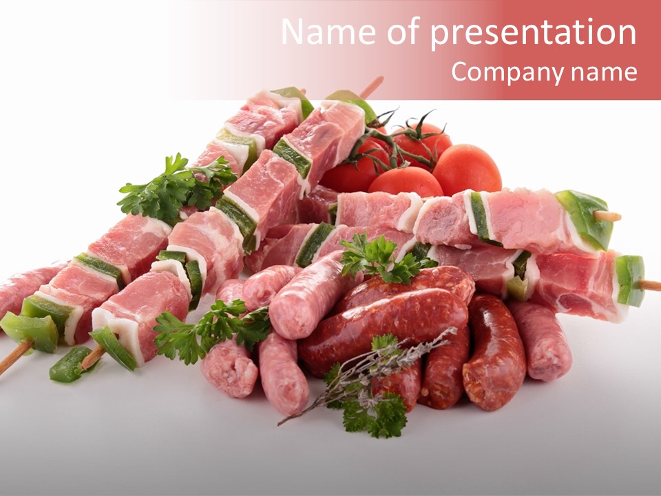 Dinner Grill Fresh PowerPoint Template