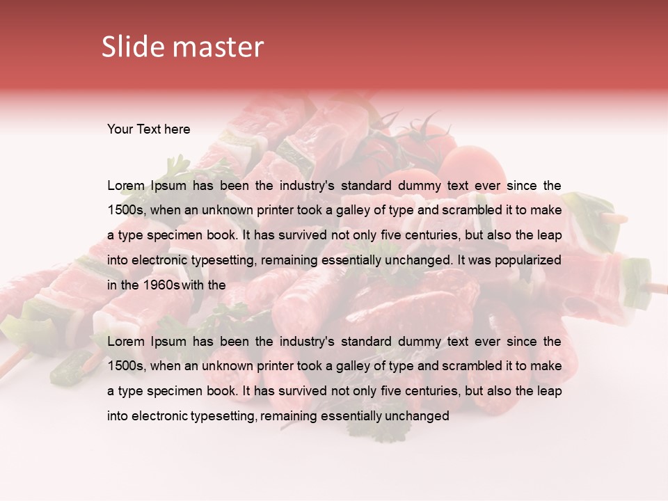 Dinner Grill Fresh PowerPoint Template