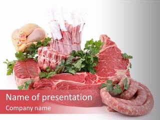 Assorted Fillet Food PowerPoint Template