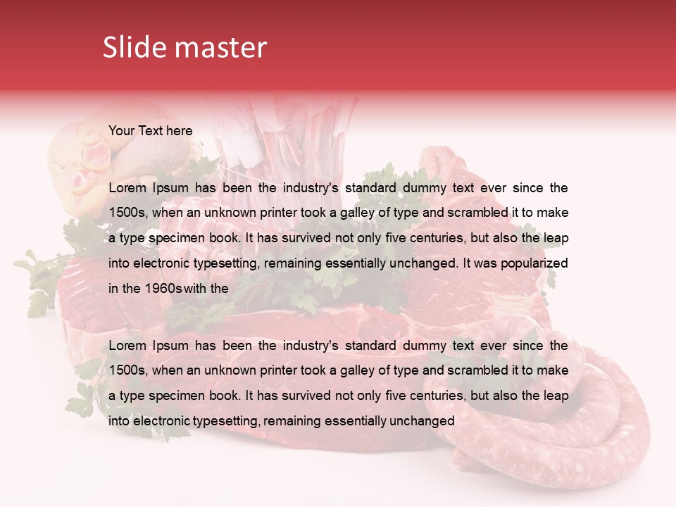 Assorted Fillet Food PowerPoint Template