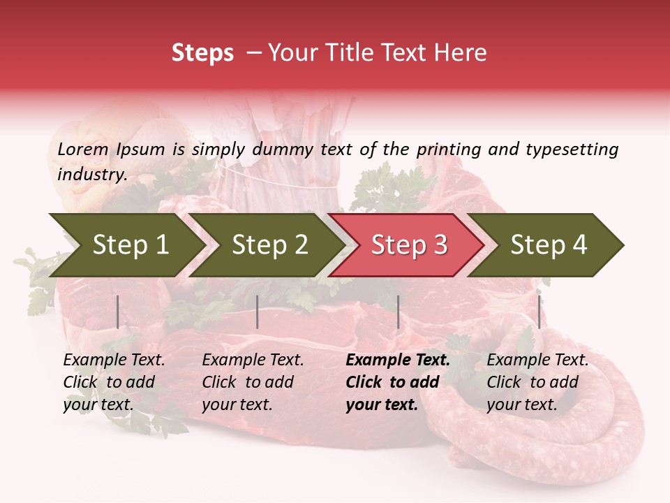 Assorted Fillet Food PowerPoint Template