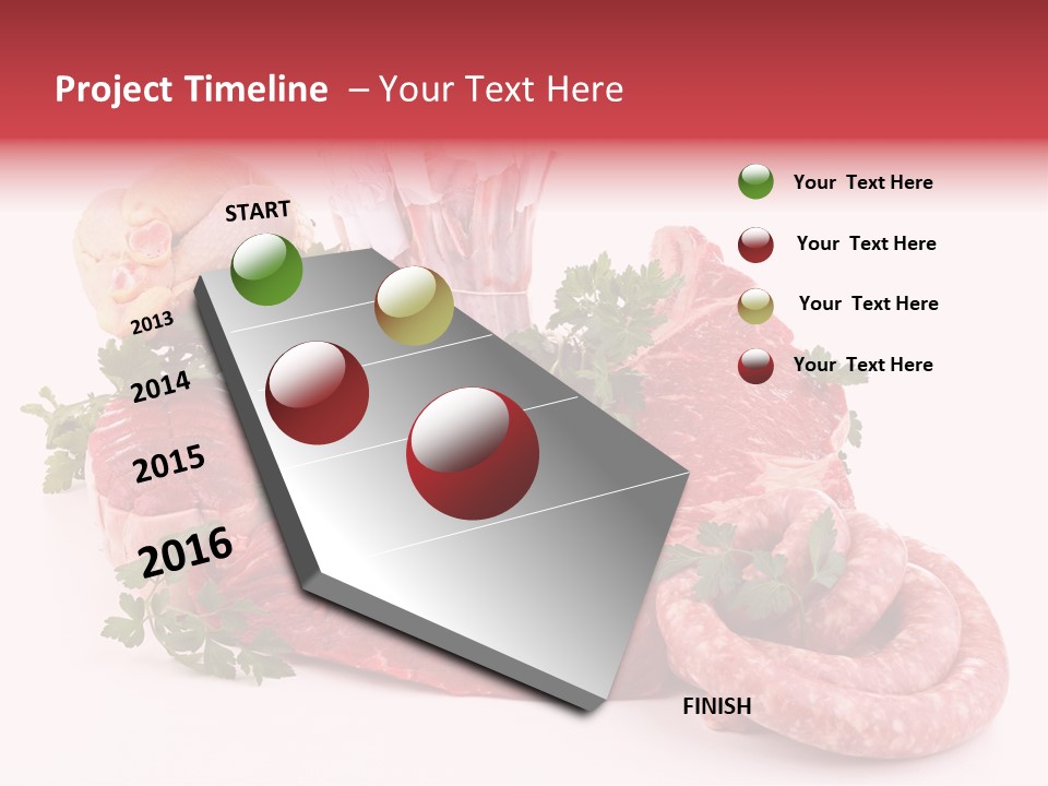 Assorted Fillet Food PowerPoint Template