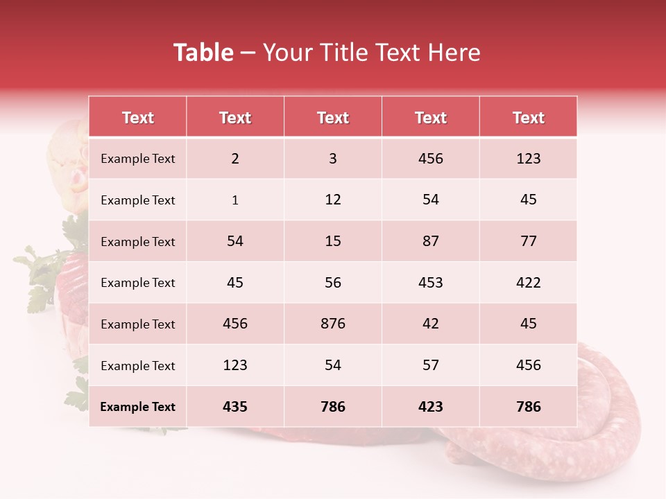 Assorted Fillet Food PowerPoint Template
