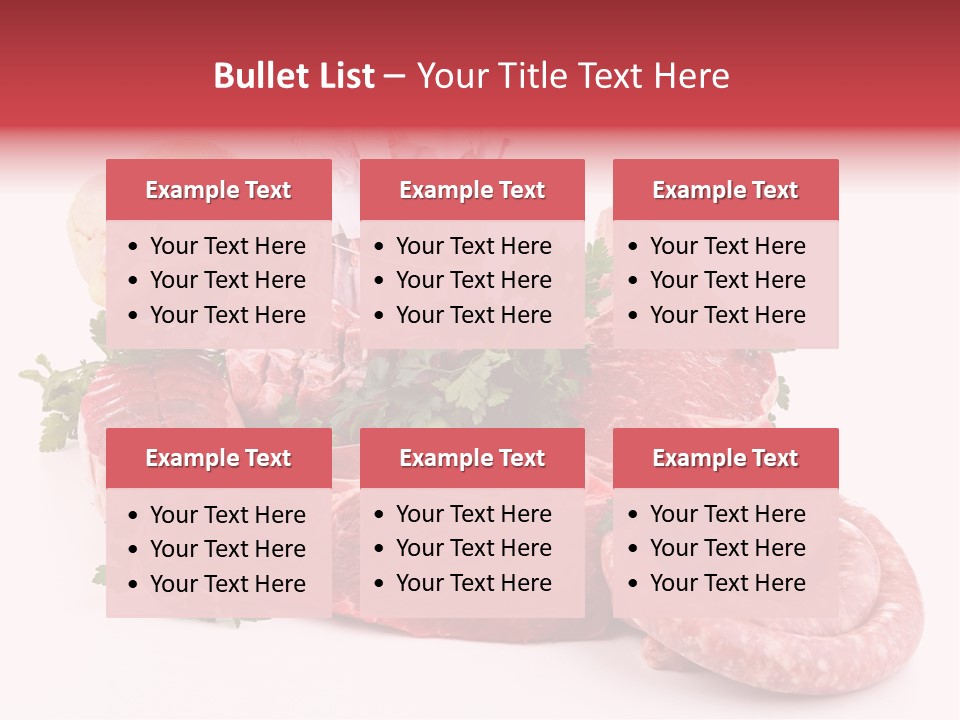 Assorted Fillet Food PowerPoint Template