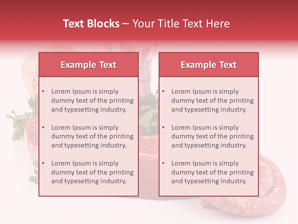 Assorted Fillet Food PowerPoint Template