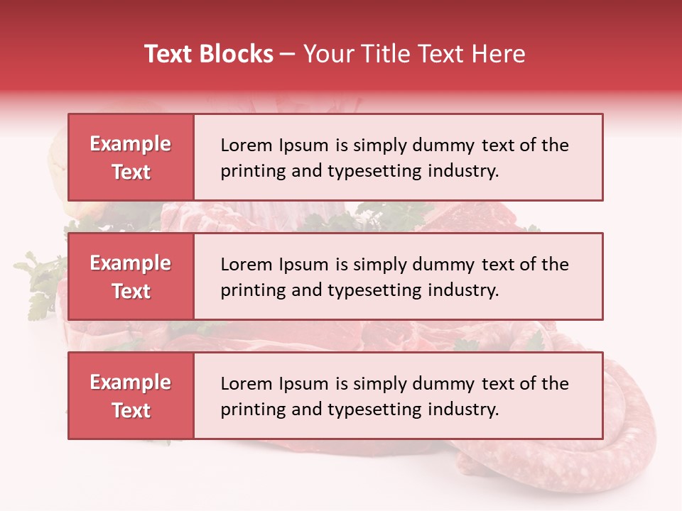 Assorted Fillet Food PowerPoint Template