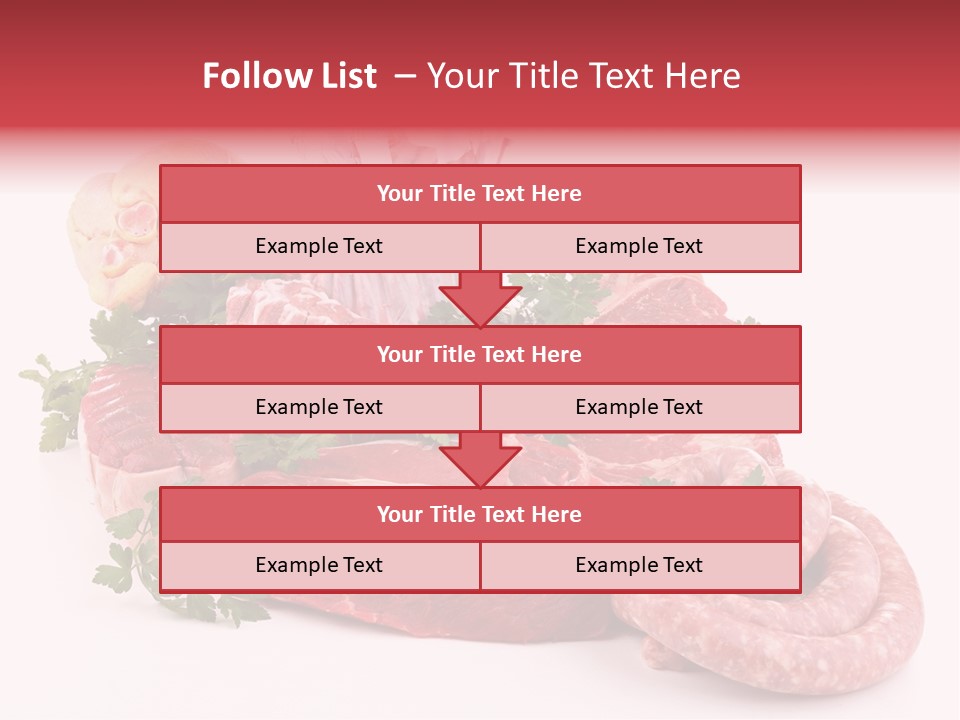 Assorted Fillet Food PowerPoint Template