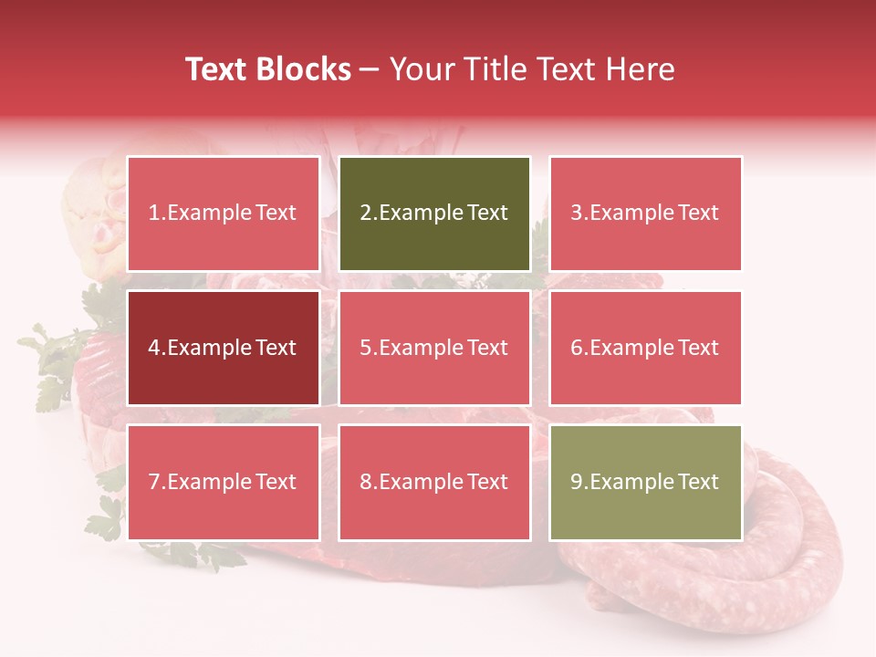 Assorted Fillet Food PowerPoint Template