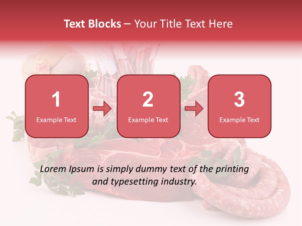 Assorted Fillet Food PowerPoint Template