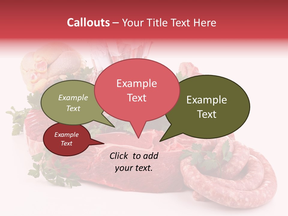 Assorted Fillet Food PowerPoint Template