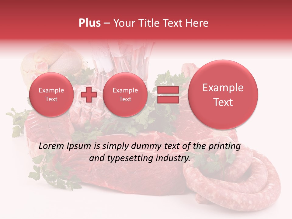 Assorted Fillet Food PowerPoint Template