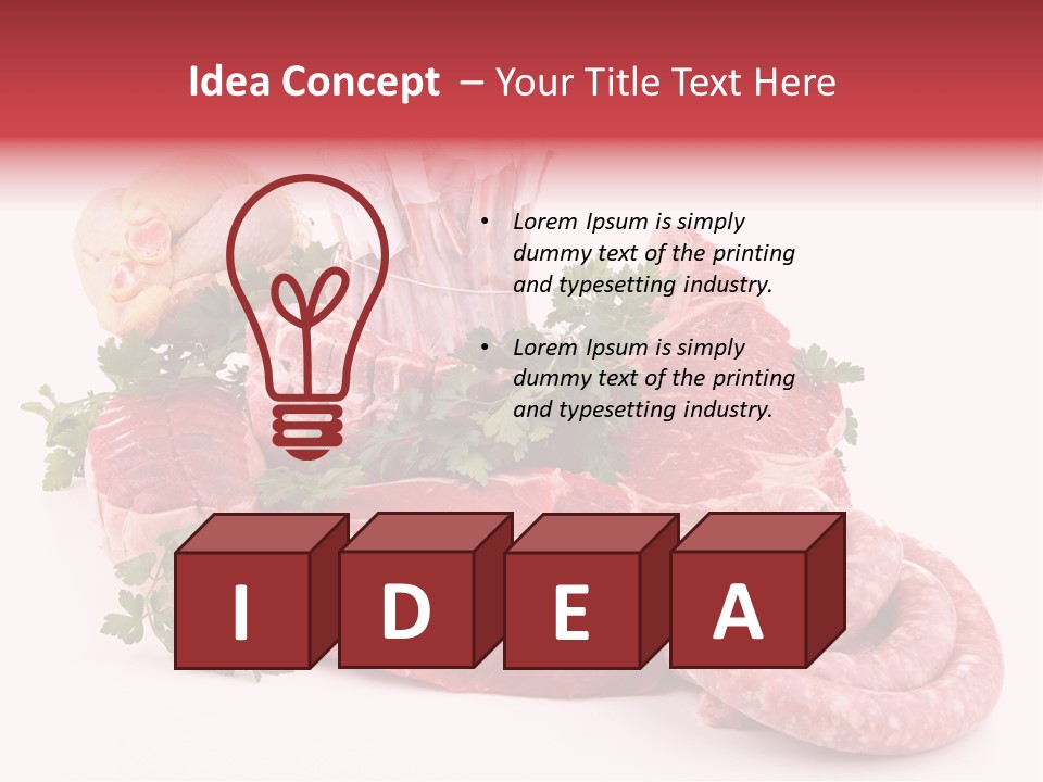 Assorted Fillet Food PowerPoint Template