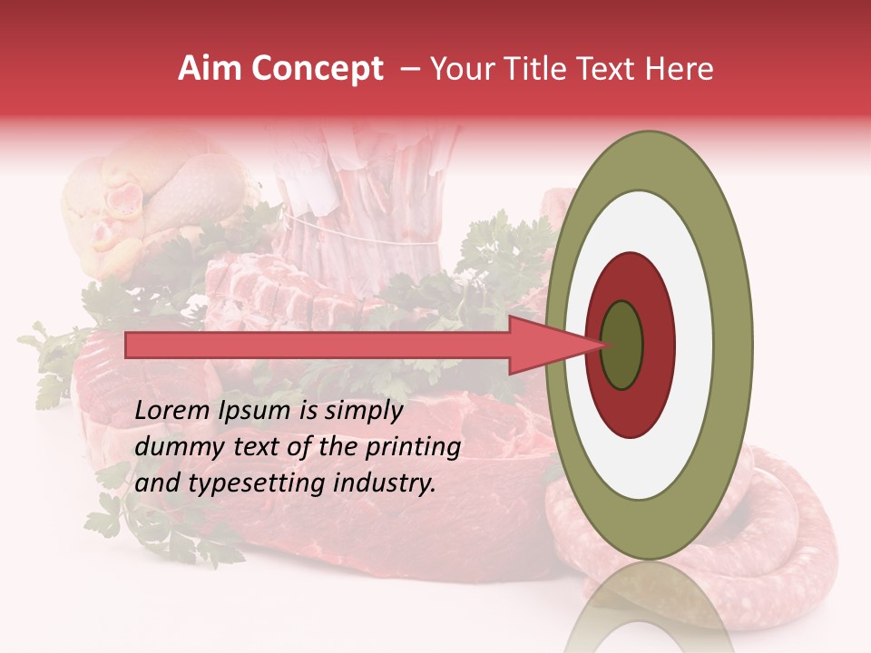 Assorted Fillet Food PowerPoint Template