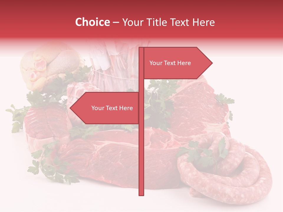 Assorted Fillet Food PowerPoint Template