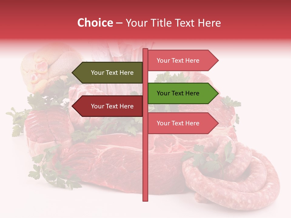 Assorted Fillet Food PowerPoint Template