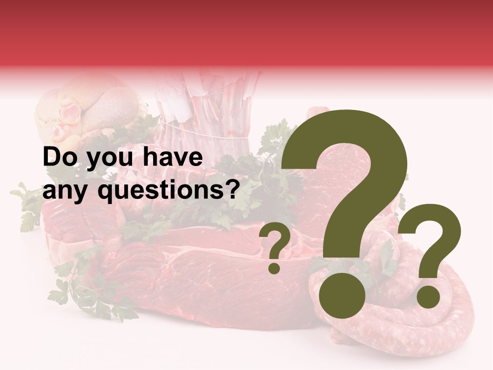 Assorted Fillet Food PowerPoint Template